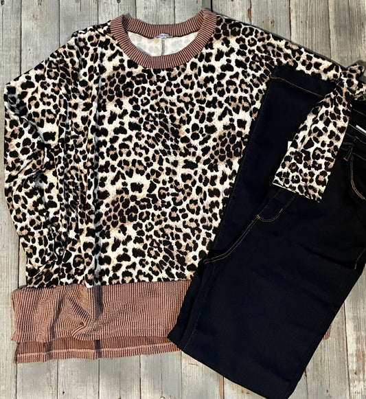 Mocha Cheetah top