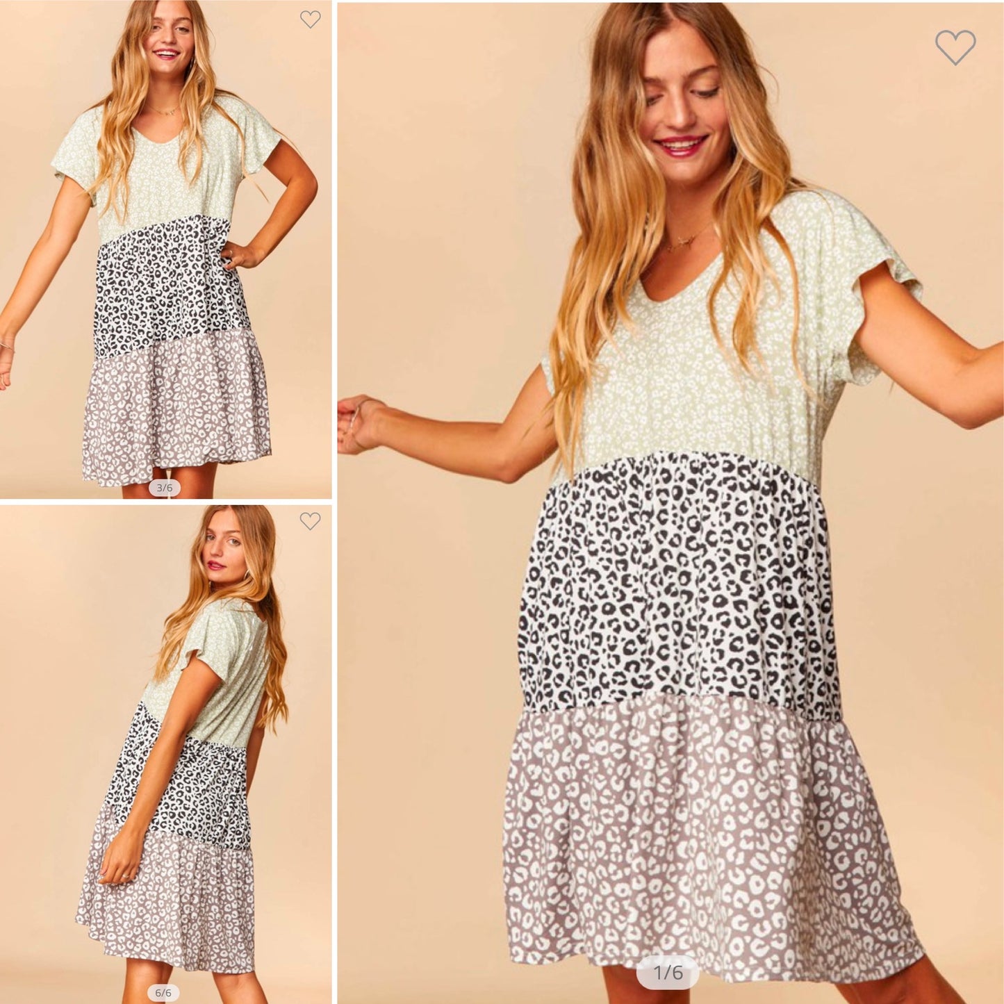 Cheetah Colorblock dress