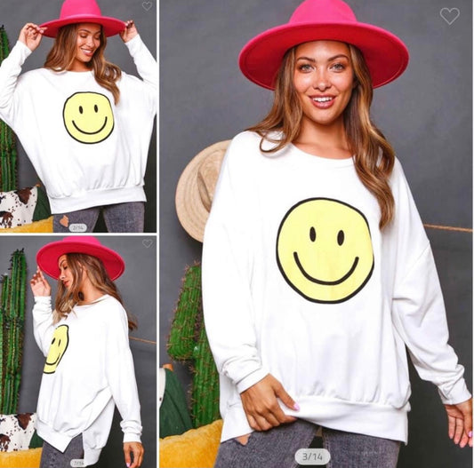 Smiley Graphic Sweatshirt