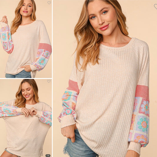 Floral Crochet Spring top