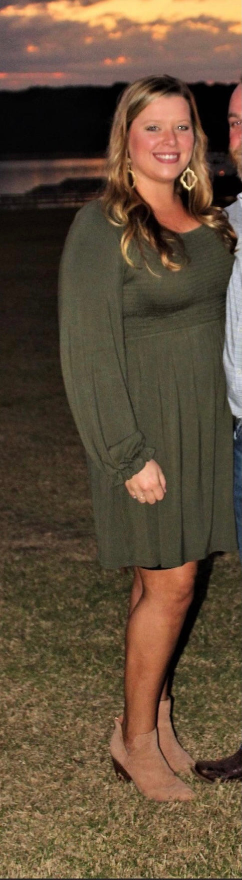 Olive Smocked Dress