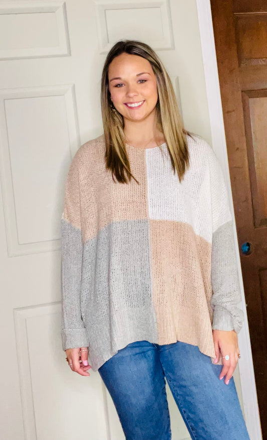 Colorblock sweater