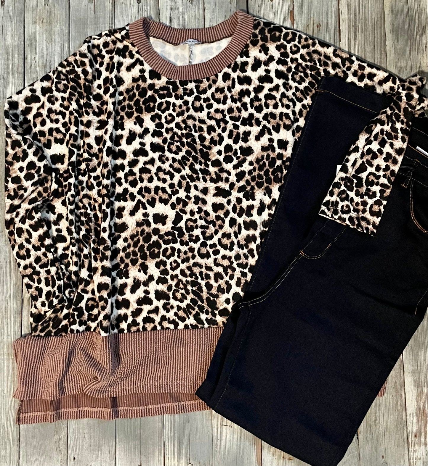Mocha Cheetah top