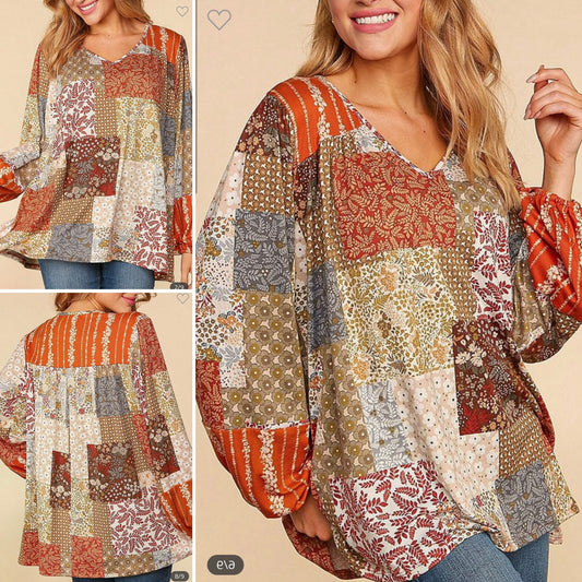 Boho Retro Top
