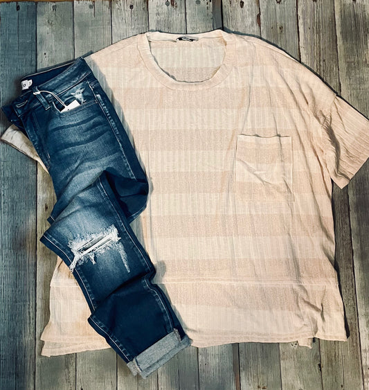 Neutral Striped Top