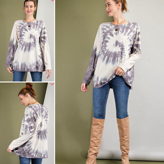 Tie Dye Spiral Top